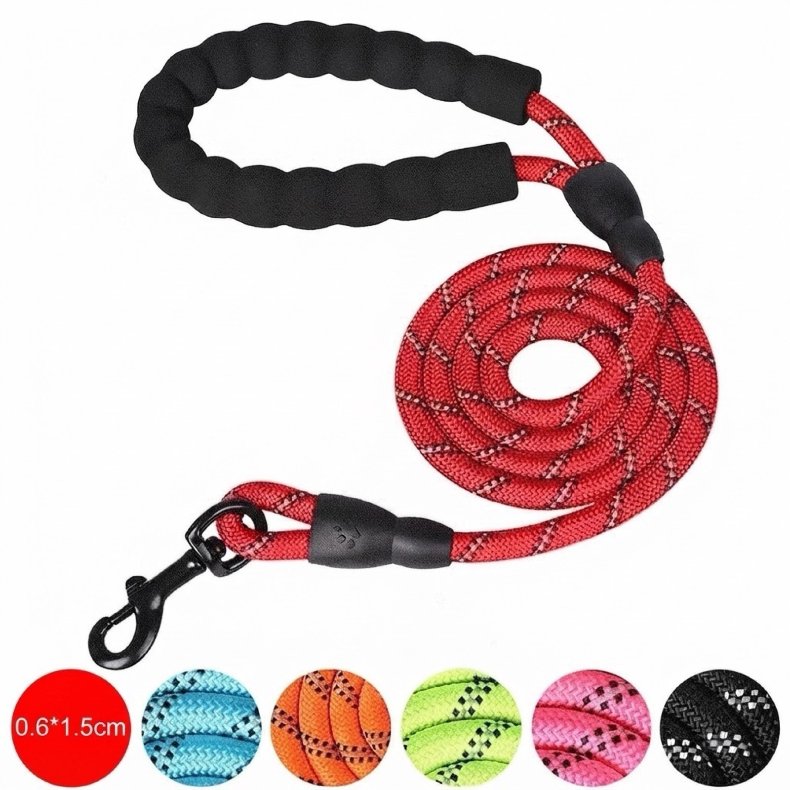 Reflective Rope Dog Lead, 150cm
